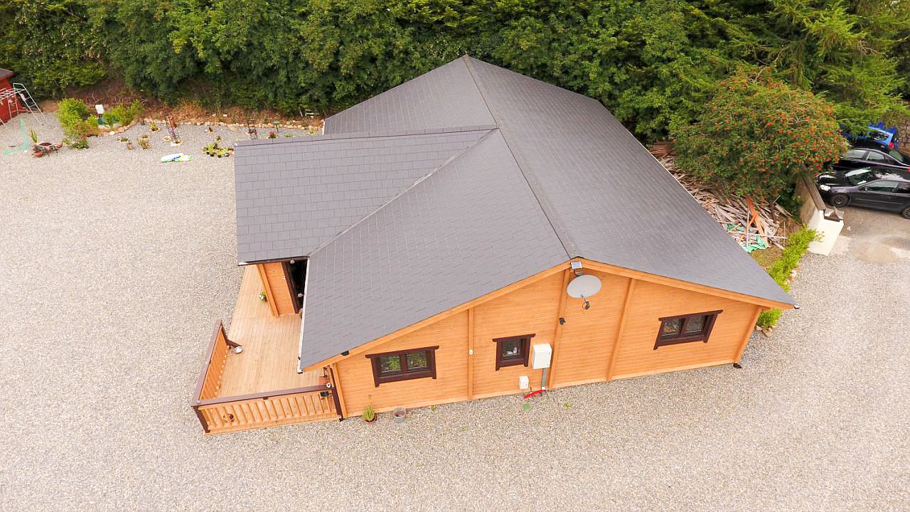 Three Bedroom Log Cabin Super Insulated Outside Roof