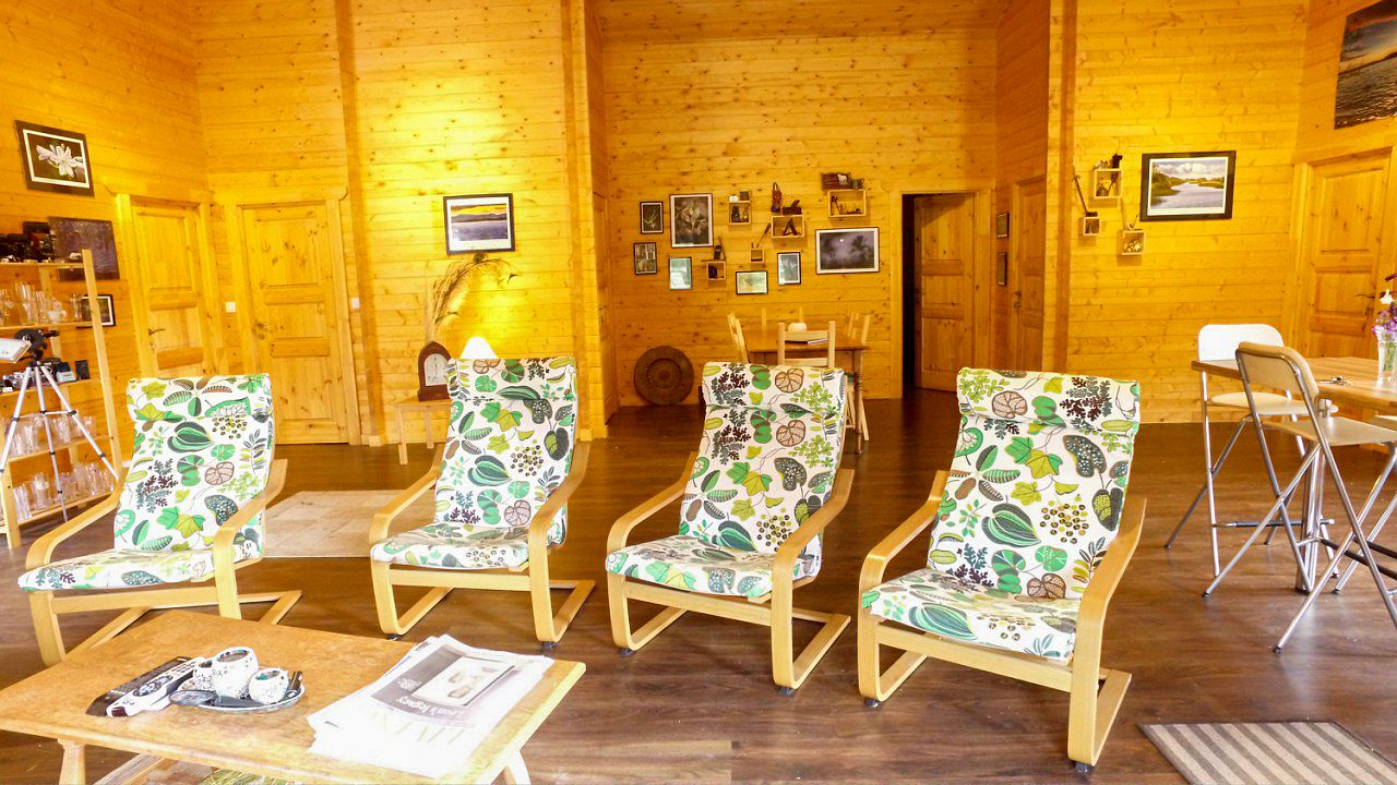 Three Bedroom Log Cabin Super Insulated Living Room Back