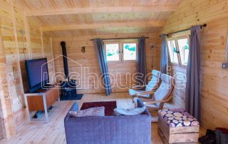Three Bed Type A Log Cabin Living Room