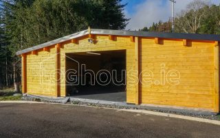 Garage Log Cabin Front