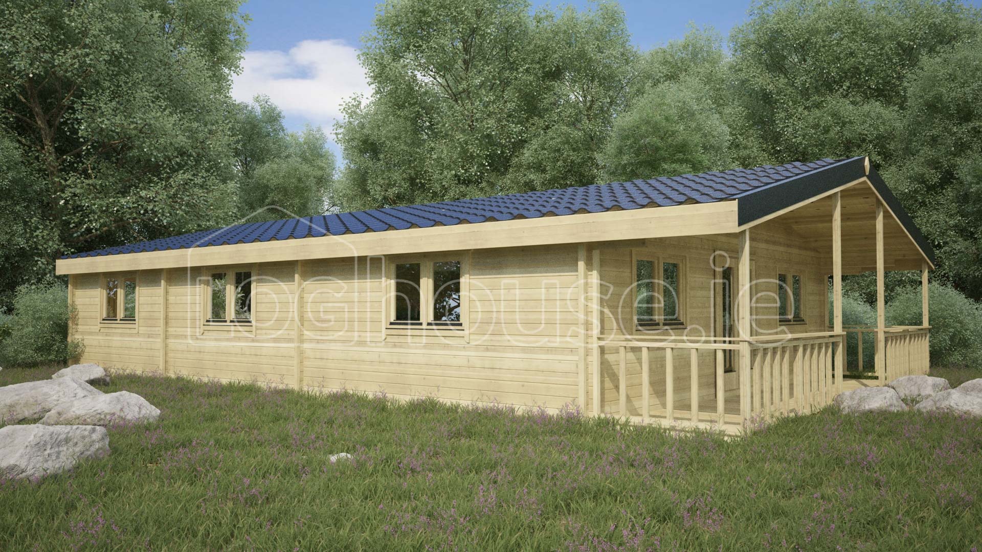Four Bed Type A Log Cabin 8m X 13 5m Loghouse Ie