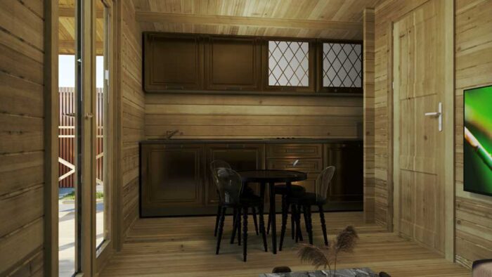 Loghouse log cabin - One-Bed-Type-E-INTERIOR