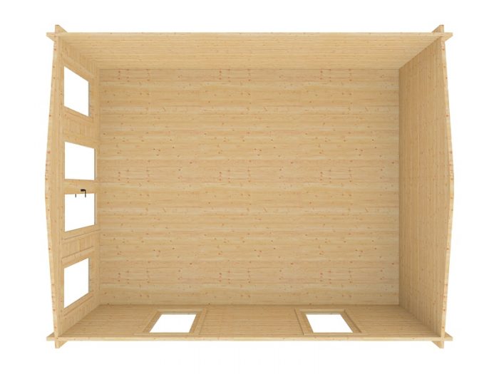 Loghouse Custom 4m x 5m Log Cabin - P4800 top view