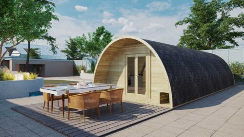 Glamping Pod Two Bed 4m x 10m front