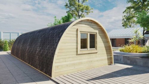 Glamping Pod Two Bed 4m x 10m back