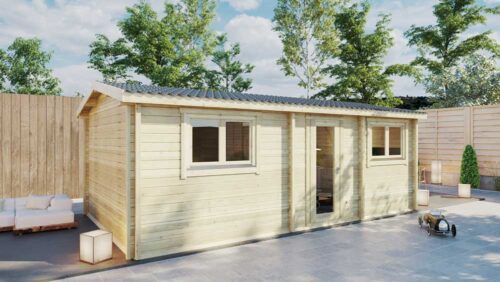 Loghouse-Log-Cabins---7mx4m-Budget-One-Bed-D---Exterior---2