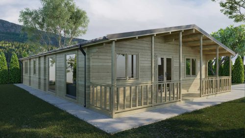 Loghouse---THREE-BED-TYPE-A-LOG-CABIN-9m-x-14m