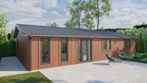 Loghouse---THREE-BED-TYPE-B-LOG-CABIN-13m-x-7_4m---Front