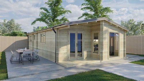 Loghouse---TWO-BED-TYPE-E-LOG-CABIN-6m-X-11m---Front-1