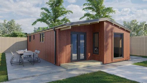 Loghouse---TWO-BED-TYPE-E-LOG-CABIN-6m-X-11m---Front-2
