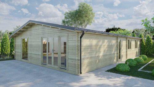 TWO-BED-TYPE-D-LOG-CABIN-14m-X-9m---Front